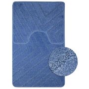 САНАКС 00289 CLASSIC UNI ПОЛОСКИ Коврик в ванную двойной СИНИЙ 55х90+45х55 см 100% полиэстер