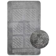 САНАКС 00293 CLASSIC UNI КВАДРАТЫ Коврик в ванную одинарный СЕРЫЙ 55х90см 100% полиэстер