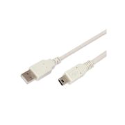 REXANT (18-1136) Кабель USB (шт. mini USB - шт. USB A) 3 метра, серый REXANT