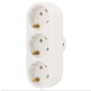 REXANT (11-1079) Тройник эл. линейный 16 А с заземлением белый