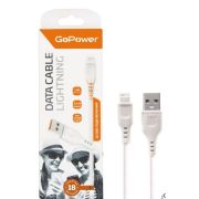GOPOWER (00-00018567) GP01L USB (m)-Lightning (m) 1.0м 2.4A белый