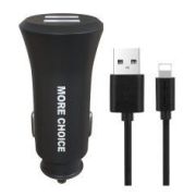 MORE CHOICE (4627151192109) AC23i 2USB 2.4A для 8-pin Black