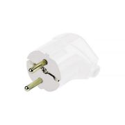 SMARTBUY (SBE-16-P02-w) Вилка угловая с заземлением белая 16А 250В