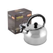 MALLONY Чайник Casual, объем 2.5 л, из нерж стали со свистком, зеркальная полировка (007297)