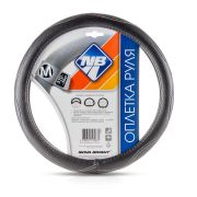 NOVA BRIGHT (М) экокожа, черная шагрень с белой волнистой прострочкой 47370