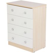 POLINI Комод Polini kids Simple c 4 ящиками, дуб пастельный-белый