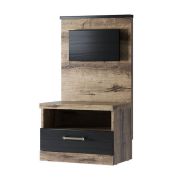 АНРЭКС JAGGER Тумба прикроватная 1S, цвет Дуб монастырский /Черный (1 уп)