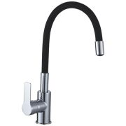 GOTA ROCIO G302532-GOTA Santa-Barbara Смеситель д/кухни шар. с силикон. изливом, креп.гайка черный d35