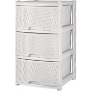 KEEPLEX KL377212048 Rattan трехсекционный 48х41х72,3см белое облако