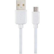 PERFEO (U4026) USB A вилка - Micro USB вилка, 2.4A, белый, силикон, длина 1 м., SILICON