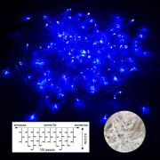 ECOLA N6YB03ELC LED гирлянда 220V IP44 Бахрома наращиваемая (доп секция) 3x(0.2-0.5)м 150Led Синий Blue, прозр.провод с коннекторами синий