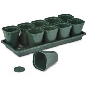 Набор для рассады с поддоном (10 стаканов 0.3л) М8236