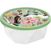 HOMVER Botanica для продуктов круглый 0,4л с декором (зеленый) 222132718/08