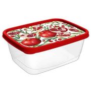 HOMVER Optima Scarlet для продуктов прямоугольный 1,5л с декором (красный) 221153806/03