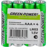 GREEN POWERLAB (00-00028750) LR03 AAA Shrink 4 Alkaline 1.5V