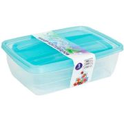 VIOLET Набор контейнеров FRESCO 3 в 1 500,1000,1750 мл (Бриз) 4703135