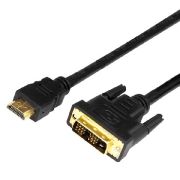 Кабель HDMI REXANT (17-6303) ШНУР HDMI - DVI-D С ФИЛЬТРАМИ, ДЛИНА 1,5 МЕТРА (GOLD) (PE ПАКЕТ)
